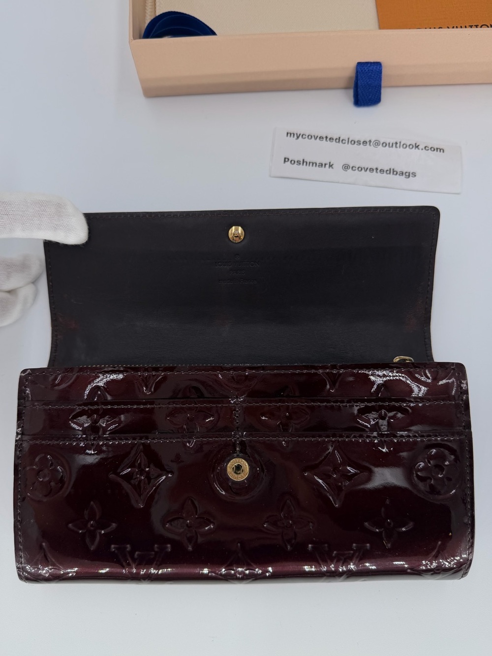 Louis Vuitton Sarah Vernis Monogram Long Wallet - Picture 3 of 16